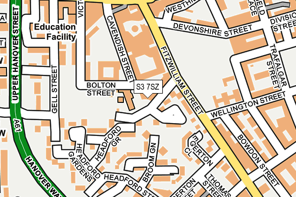 S3 7SZ map - OS OpenMap – Local (Ordnance Survey) S3 7SZ map - OS OpenMap – Local (Ordnance Survey)
