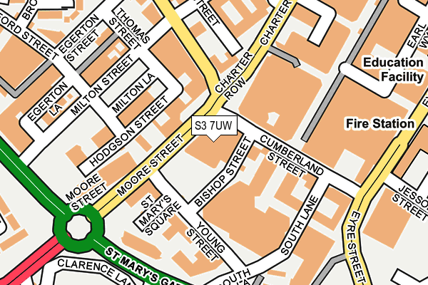 S3 7UW map - OS OpenMap – Local (Ordnance Survey) S3 7UW map - OS OpenMap – Local (Ordnance Survey)
