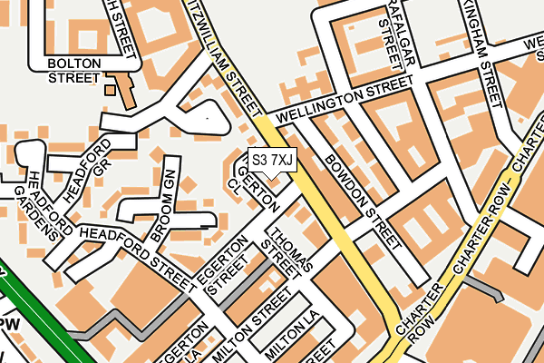 S3 7XJ map - OS OpenMap – Local (Ordnance Survey) S3 7XJ map - OS OpenMap – Local (Ordnance Survey)