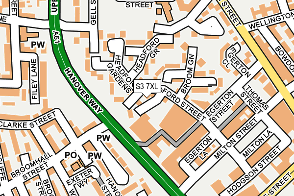 S3 7XL map - OS OpenMap – Local (Ordnance Survey) S3 7XL map - OS OpenMap – Local (Ordnance Survey)