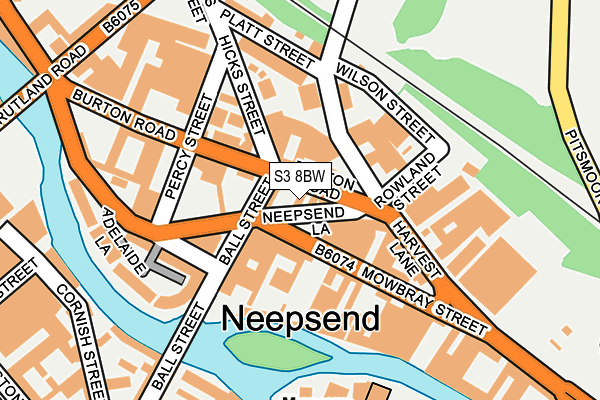 S3 8BW map - OS OpenMap – Local (Ordnance Survey) S3 8BW map - OS OpenMap – Local (Ordnance Survey)