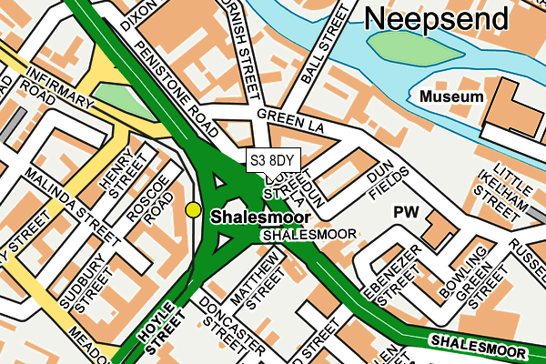 S3 8DY map - OS OpenMap – Local (Ordnance Survey) S3 8DY map - OS OpenMap – Local (Ordnance Survey)