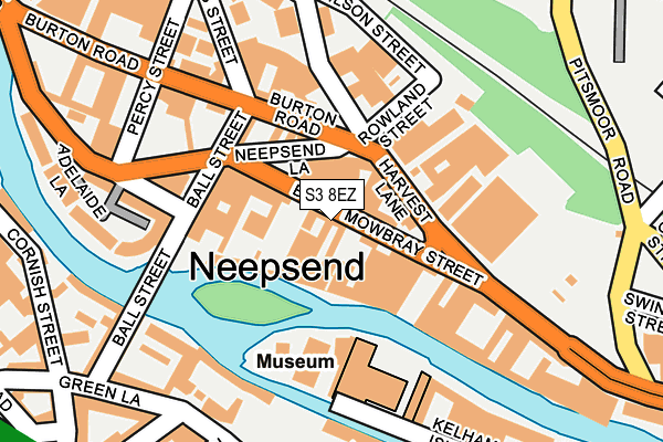 S3 8EZ map - OS OpenMap – Local (Ordnance Survey) S3 8EZ map - OS OpenMap – Local (Ordnance Survey)