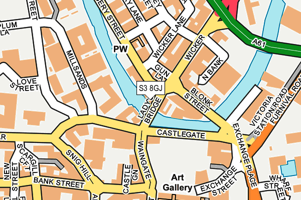 S3 8GJ map - OS OpenMap – Local (Ordnance Survey) S3 8GJ map - OS OpenMap – Local (Ordnance Survey)