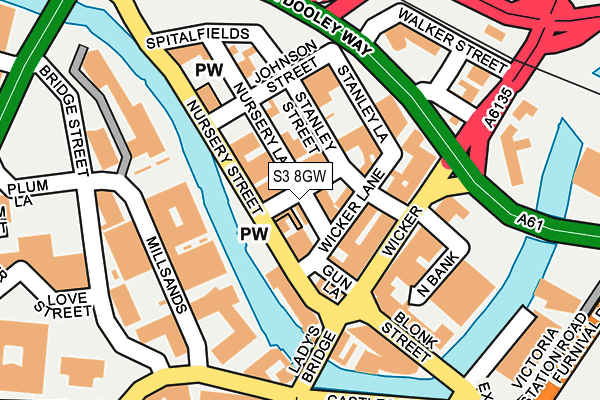 S3 8GW map - OS OpenMap – Local (Ordnance Survey) S3 8GW map - OS OpenMap – Local (Ordnance Survey)