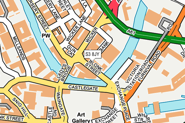 S3 8JY map - OS OpenMap – Local (Ordnance Survey) S3 8JY map - OS OpenMap – Local (Ordnance Survey)