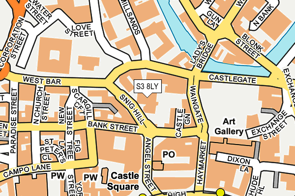 S3 8LY map - OS OpenMap – Local (Ordnance Survey) S3 8LY map - OS OpenMap – Local (Ordnance Survey)