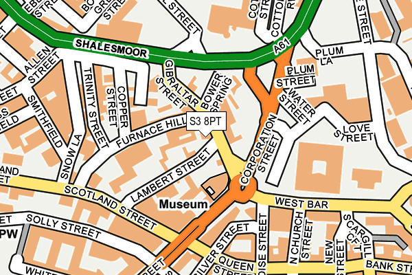 S3 8PT map - OS OpenMap – Local (Ordnance Survey) S3 8PT map - OS OpenMap – Local (Ordnance Survey)