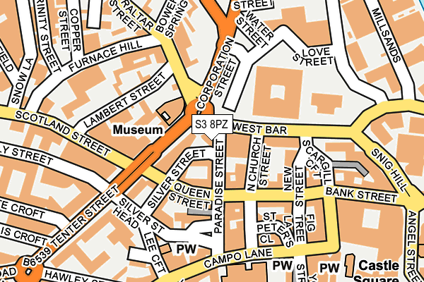 S3 8PZ map - OS OpenMap – Local (Ordnance Survey) S3 8PZ map - OS OpenMap – Local (Ordnance Survey)