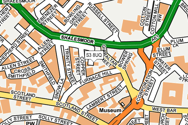S3 8UQ map - OS OpenMap – Local (Ordnance Survey) S3 8UQ map - OS OpenMap – Local (Ordnance Survey)