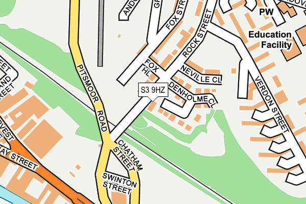 S3 9HZ map - OS OpenMap – Local (Ordnance Survey) S3 9HZ map - OS OpenMap – Local (Ordnance Survey)
