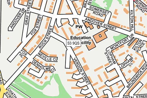 S3 9QS map - OS OpenMap – Local (Ordnance Survey) S3 9QS map - OS OpenMap – Local (Ordnance Survey)