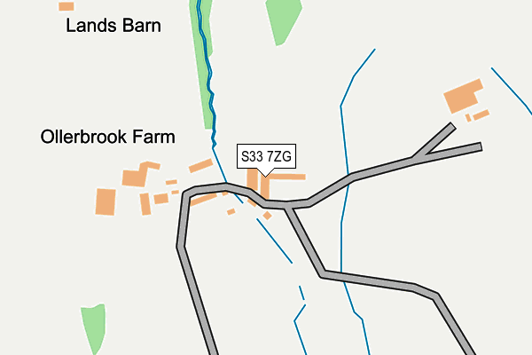 S33 7ZG map - OS OpenMap – Local (Ordnance Survey)