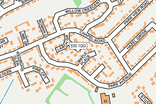 S35 1QG map - OS OpenMap – Local (Ordnance Survey)