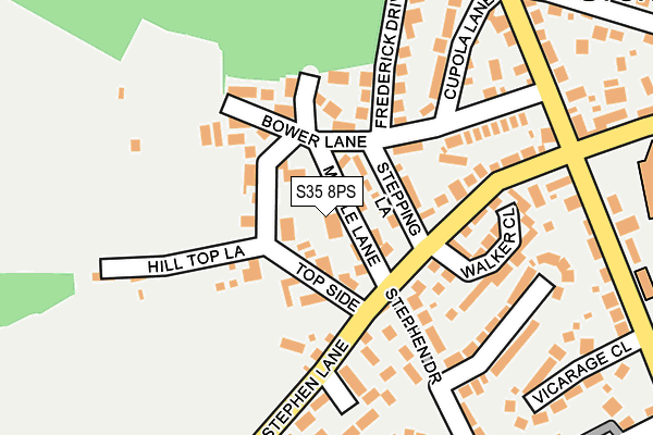 S35 8PS map - OS OpenMap – Local (Ordnance Survey)