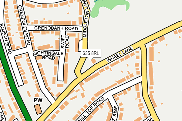 S35 8RL map - OS OpenMap – Local (Ordnance Survey) S35 8RL map - OS OpenMap – Local (Ordnance Survey)