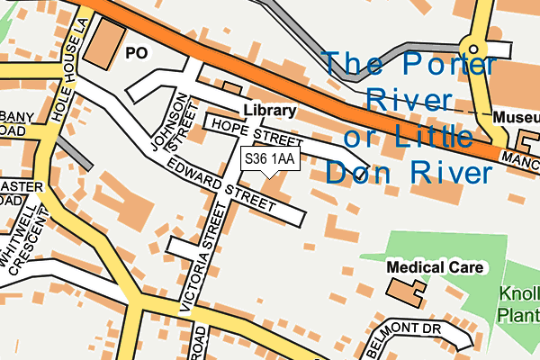 S36 1AA map - OS OpenMap – Local (Ordnance Survey) S36 1AA map - OS OpenMap – Local (Ordnance Survey)