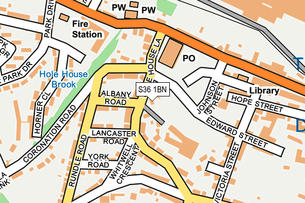 S36 1BN map - OS OpenMap – Local (Ordnance Survey) S36 1BN map - OS OpenMap – Local (Ordnance Survey)