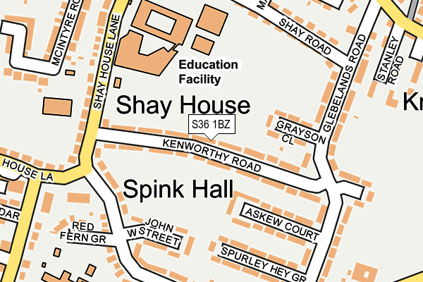 S36 1BZ map - OS OpenMap – Local (Ordnance Survey) S36 1BZ map - OS OpenMap – Local (Ordnance Survey)