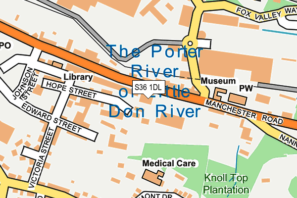S36 1DL map - OS OpenMap – Local (Ordnance Survey) S36 1DL map - OS OpenMap – Local (Ordnance Survey)