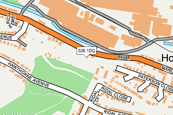S36 1DQ map - OS OpenMap – Local (Ordnance Survey) S36 1DQ map - OS OpenMap – Local (Ordnance Survey)