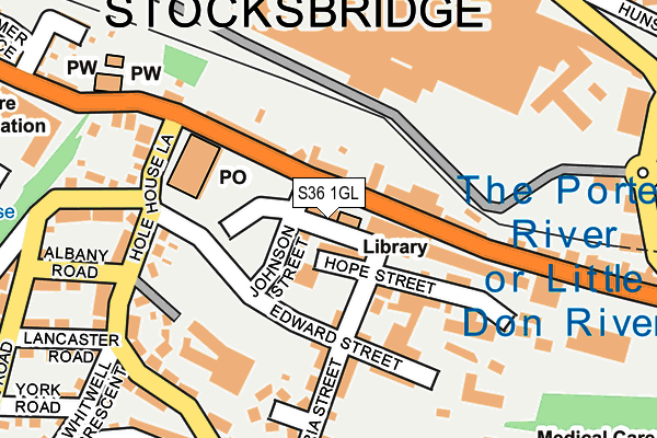 S36 1GL map - OS OpenMap – Local (Ordnance Survey) S36 1GL map - OS OpenMap – Local (Ordnance Survey)
