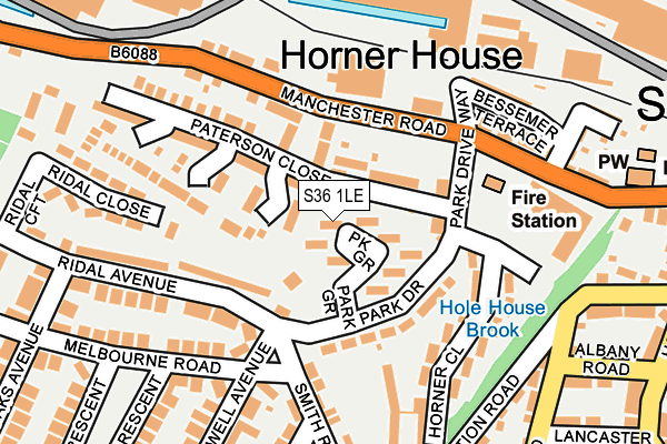 S36 1LE map - OS OpenMap – Local (Ordnance Survey) S36 1LE map - OS OpenMap – Local (Ordnance Survey)
