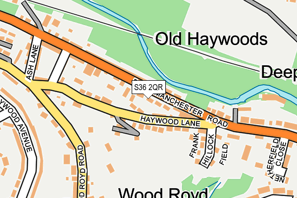 S36 2QR map - OS OpenMap – Local (Ordnance Survey) S36 2QR map - OS OpenMap – Local (Ordnance Survey)