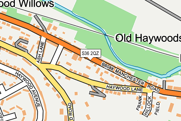 S36 2QZ map - OS OpenMap – Local (Ordnance Survey) S36 2QZ map - OS OpenMap – Local (Ordnance Survey)