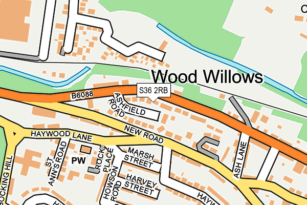 S36 2RB map - OS OpenMap – Local (Ordnance Survey) S36 2RB map - OS OpenMap – Local (Ordnance Survey)