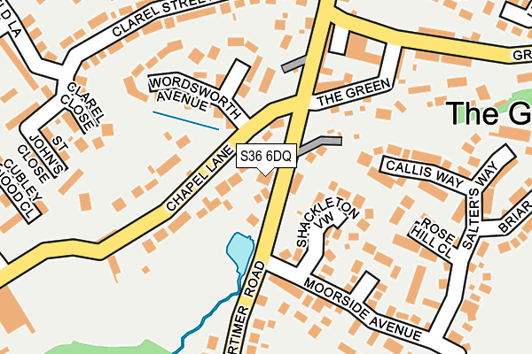 S36 6DQ map - OS OpenMap – Local (Ordnance Survey) S36 6DQ map - OS OpenMap – Local (Ordnance Survey)