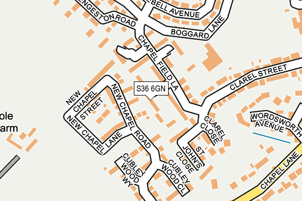 S36 6GN map - OS OpenMap – Local (Ordnance Survey) S36 6GN map - OS OpenMap – Local (Ordnance Survey)
