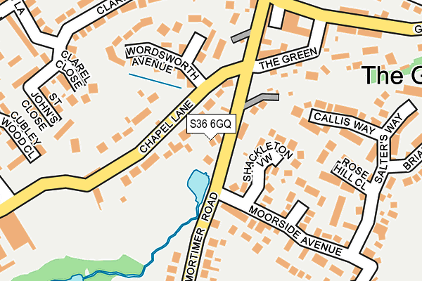 S36 6GQ map - OS OpenMap – Local (Ordnance Survey) S36 6GQ map - OS OpenMap – Local (Ordnance Survey)
