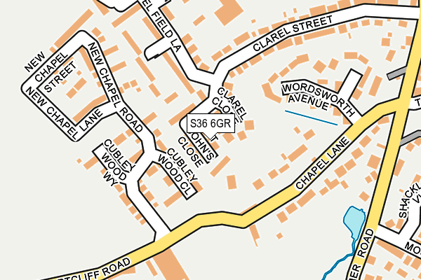 S36 6GR map - OS OpenMap – Local (Ordnance Survey) S36 6GR map - OS OpenMap – Local (Ordnance Survey)