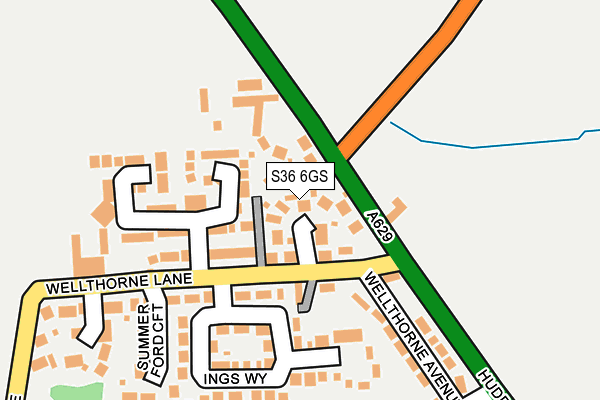 S36 6GS map - OS OpenMap – Local (Ordnance Survey) S36 6GS map - OS OpenMap – Local (Ordnance Survey)