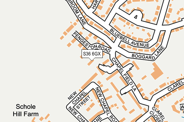 S36 6GX map - OS OpenMap – Local (Ordnance Survey) S36 6GX map - OS OpenMap – Local (Ordnance Survey)