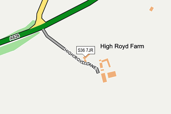 S36 7JR map - OS OpenMap – Local (Ordnance Survey) S36 7JR map - OS OpenMap – Local (Ordnance Survey)