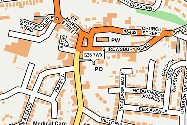 S36 7WX map - OS OpenMap – Local (Ordnance Survey) S36 7WX map - OS OpenMap – Local (Ordnance Survey)