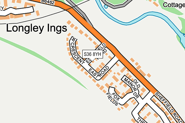 S36 8YH map - OS OpenMap – Local (Ordnance Survey) S36 8YH map - OS OpenMap – Local (Ordnance Survey)
