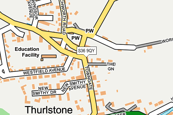S36 9QY map - OS OpenMap – Local (Ordnance Survey) S36 9QY map - OS OpenMap – Local (Ordnance Survey)