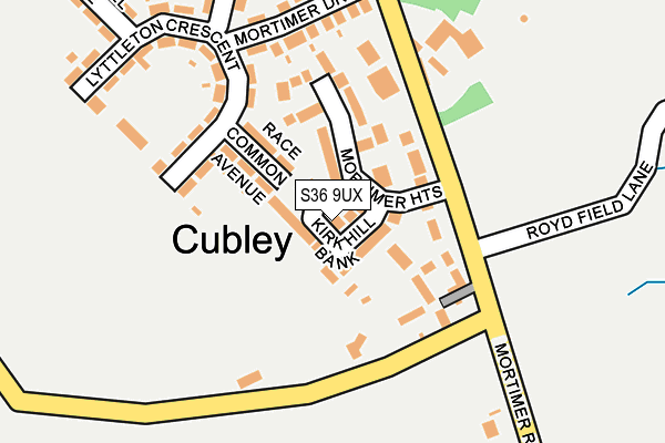 S36 9UX map - OS OpenMap – Local (Ordnance Survey) S36 9UX map - OS OpenMap – Local (Ordnance Survey)