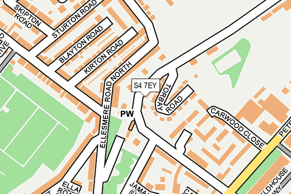 S4 7EY map - OS OpenMap – Local (Ordnance Survey) S4 7EY map - OS OpenMap – Local (Ordnance Survey)