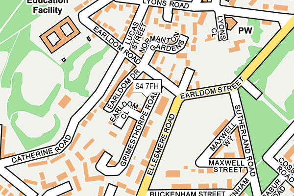 S4 7FH map - OS OpenMap – Local (Ordnance Survey) S4 7FH map - OS OpenMap – Local (Ordnance Survey)