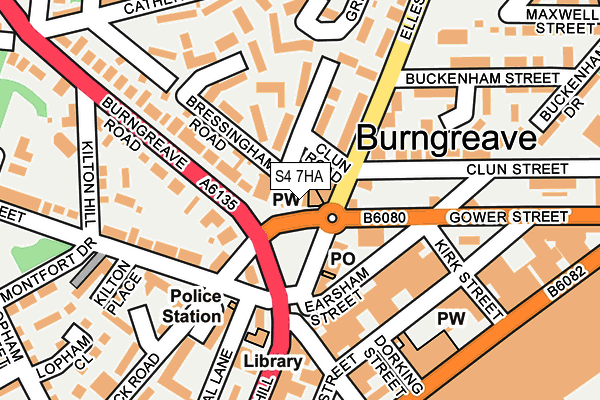 S4 7HA map - OS OpenMap – Local (Ordnance Survey)