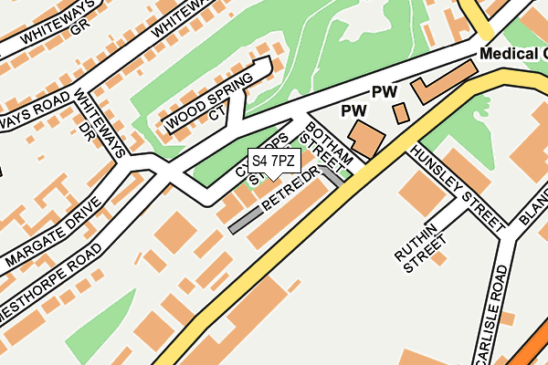 S4 7PZ map - OS OpenMap – Local (Ordnance Survey) S4 7PZ map - OS OpenMap – Local (Ordnance Survey)