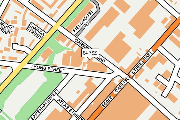 S4 7SZ map - OS OpenMap – Local (Ordnance Survey) S4 7SZ map - OS OpenMap – Local (Ordnance Survey)