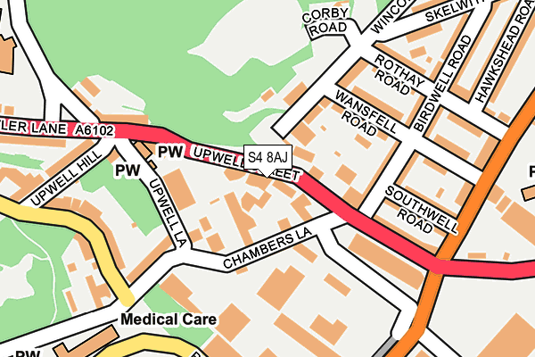 S4 8AJ map - OS OpenMap – Local (Ordnance Survey) S4 8AJ map - OS OpenMap – Local (Ordnance Survey)