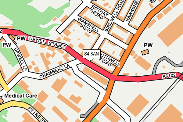 S4 8AN map - OS OpenMap – Local (Ordnance Survey) S4 8AN map - OS OpenMap – Local (Ordnance Survey)