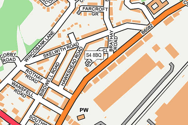 S4 8BQ map - OS OpenMap – Local (Ordnance Survey) S4 8BQ map - OS OpenMap – Local (Ordnance Survey)