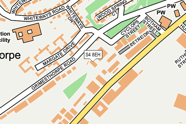 S4 8EH map - OS OpenMap – Local (Ordnance Survey) S4 8EH map - OS OpenMap – Local (Ordnance Survey)